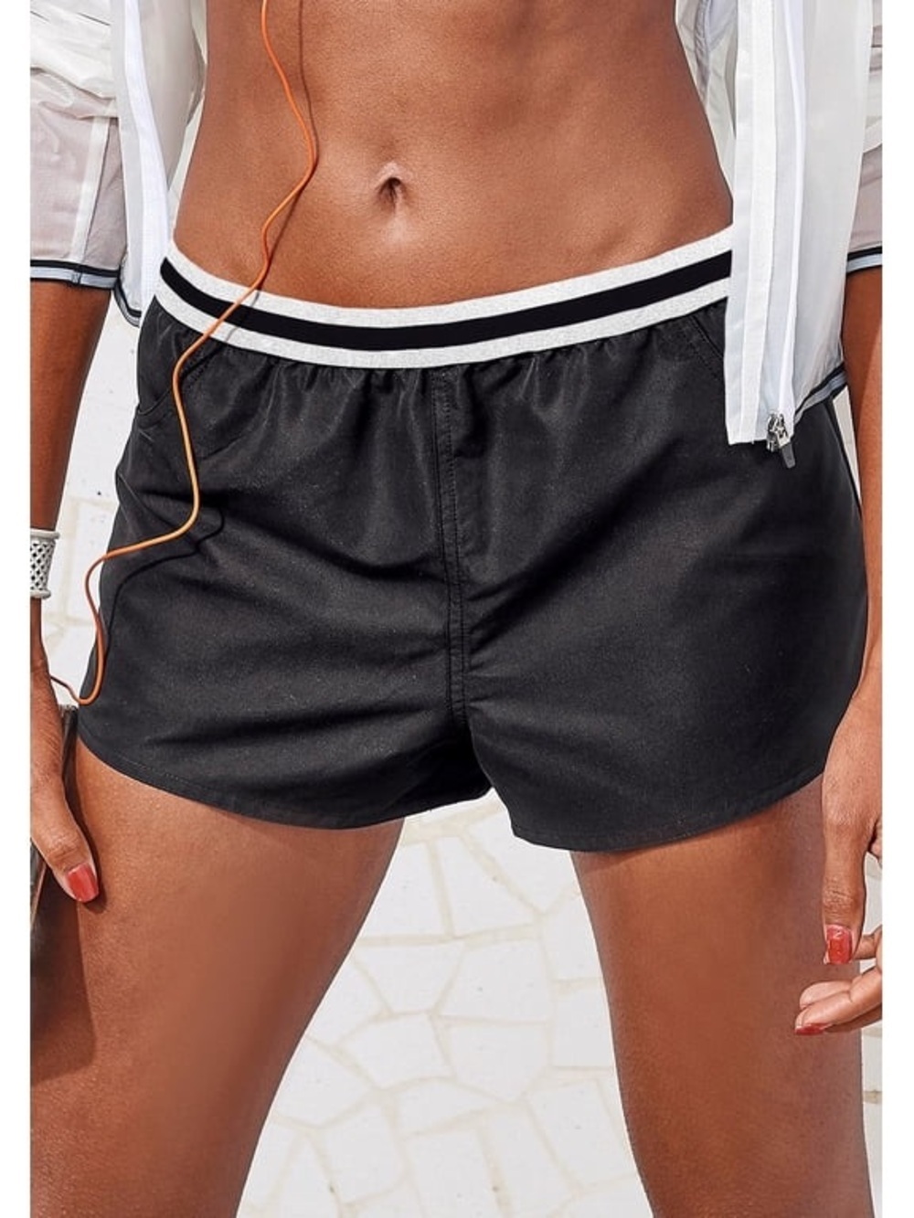 Lascana VENUS Black Women's Swim Coverup Shorts size 6